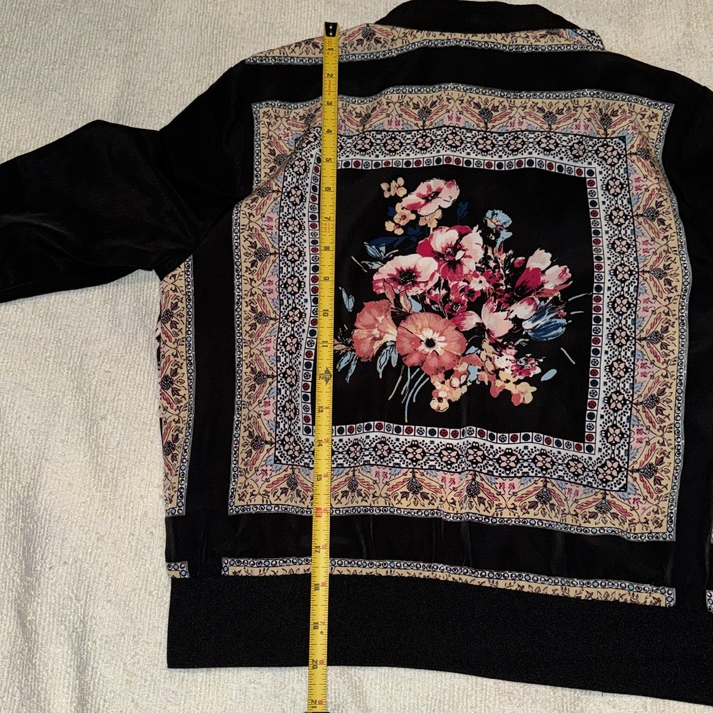 Like new open front floral print jacket - Picture 6 of 7